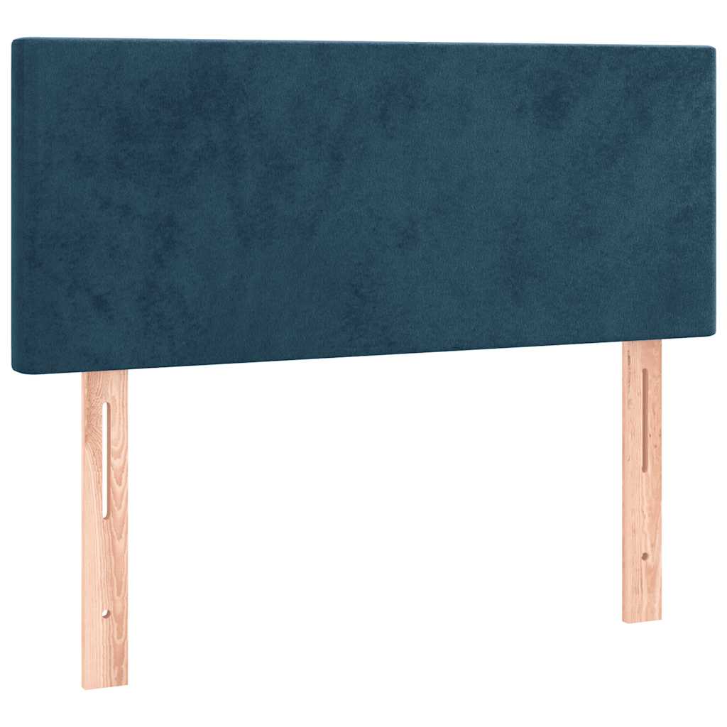 Boxspringbett mit Matratze & LED Dunkelblau 90x190 cm Samt