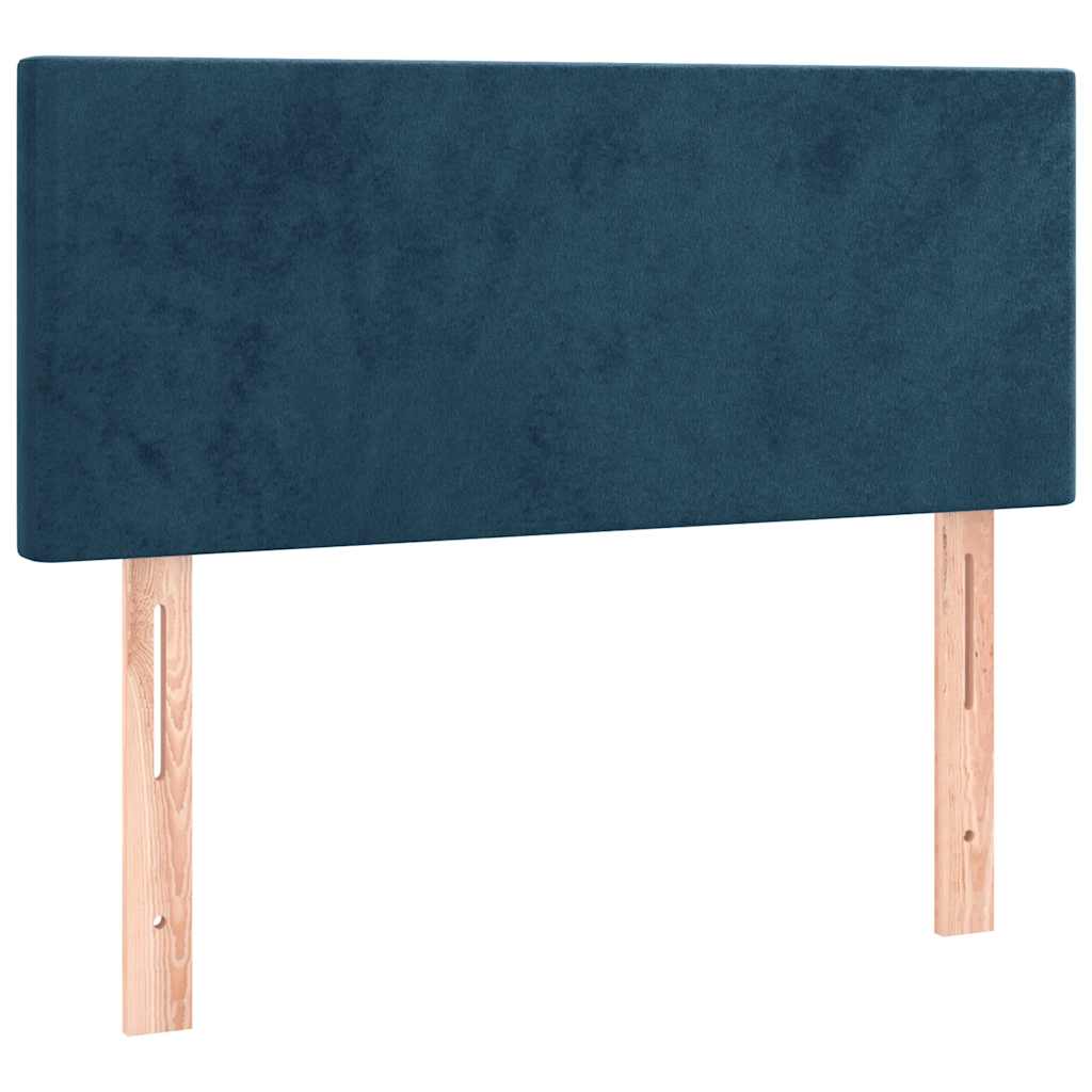 Boxspringbett mit Matratze & LED Dunkelblau 100x200 cm Samt