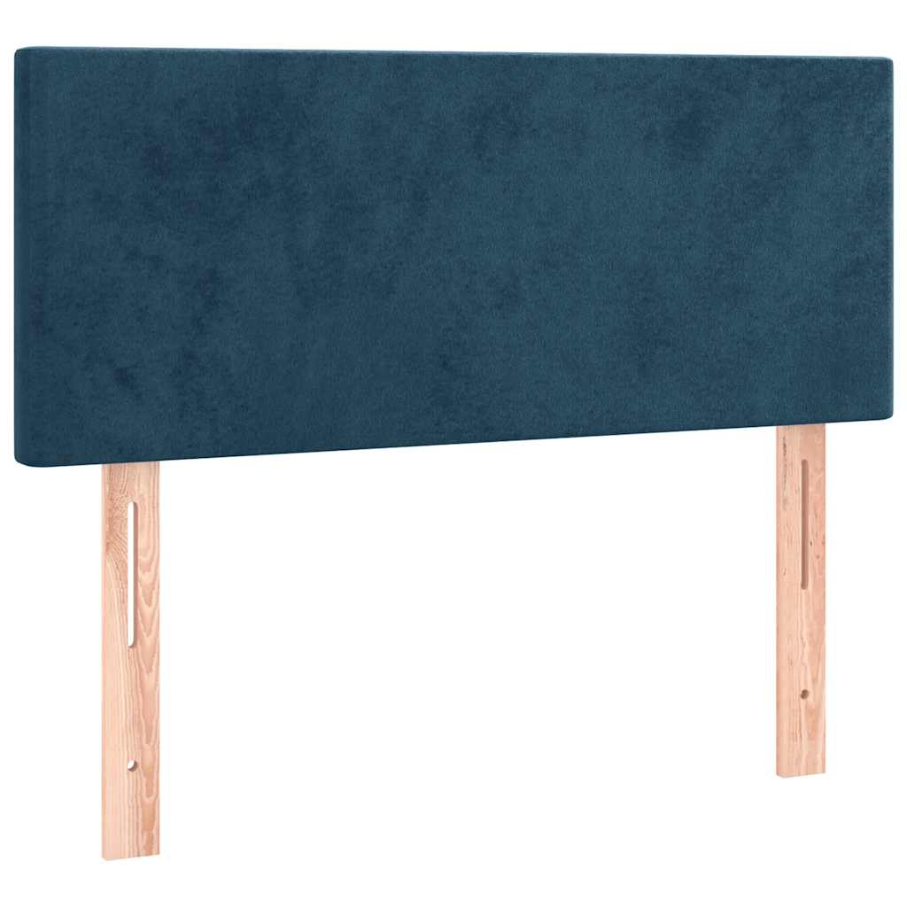 Boxspringbett mit Matratze & LED Dunkelblau 120x200 cm Samt