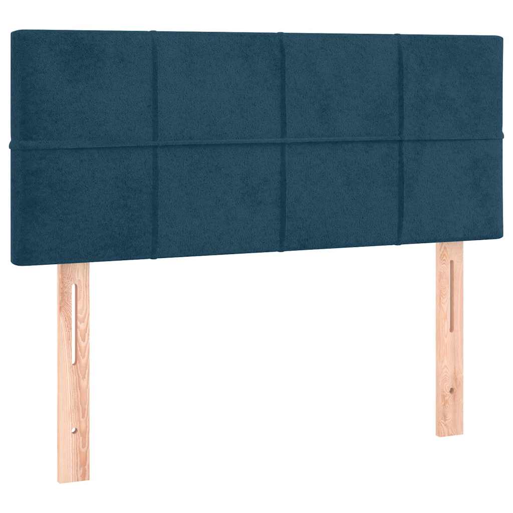 Boxspringbett mit Matratze & LED Dunkelblau 90x190 cm Samt
