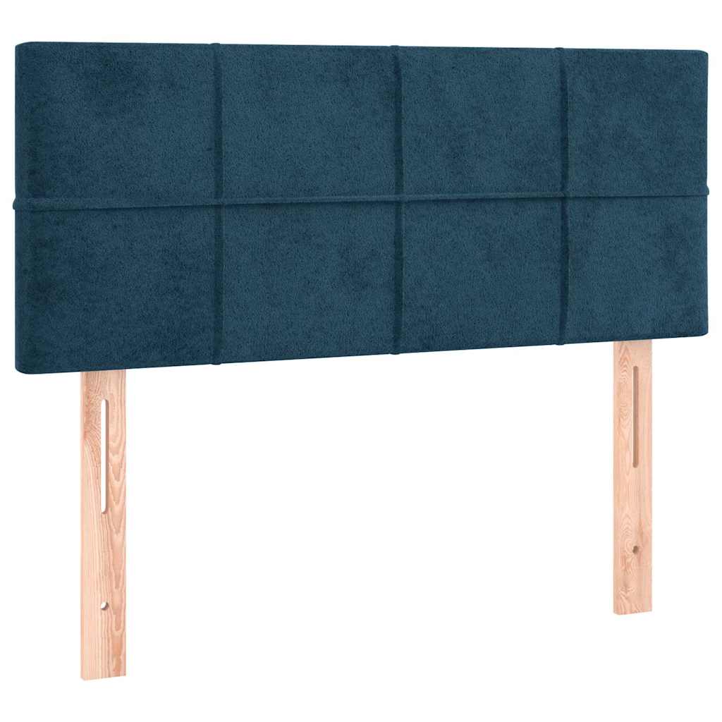 Boxspringbett mit Matratze & LED Dunkelblau 120x200 cm Samt