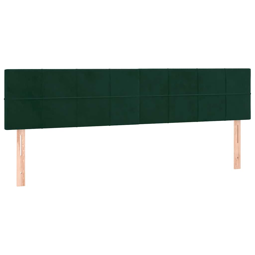 Boxspringbett mit Matratze & LED Dunkelgrün 180x200 cm Samt