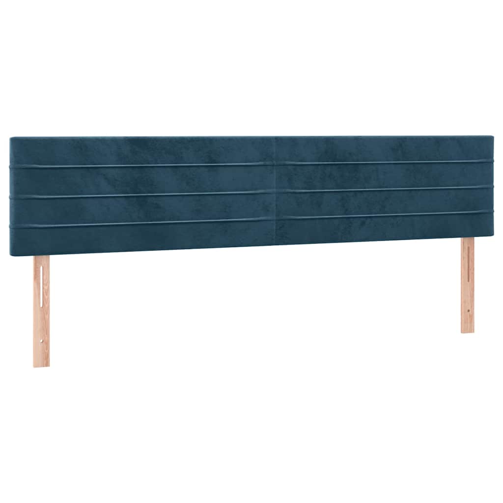 Boxspringbett mit Matratze & LED Dunkelblau 200x200 cm Samt