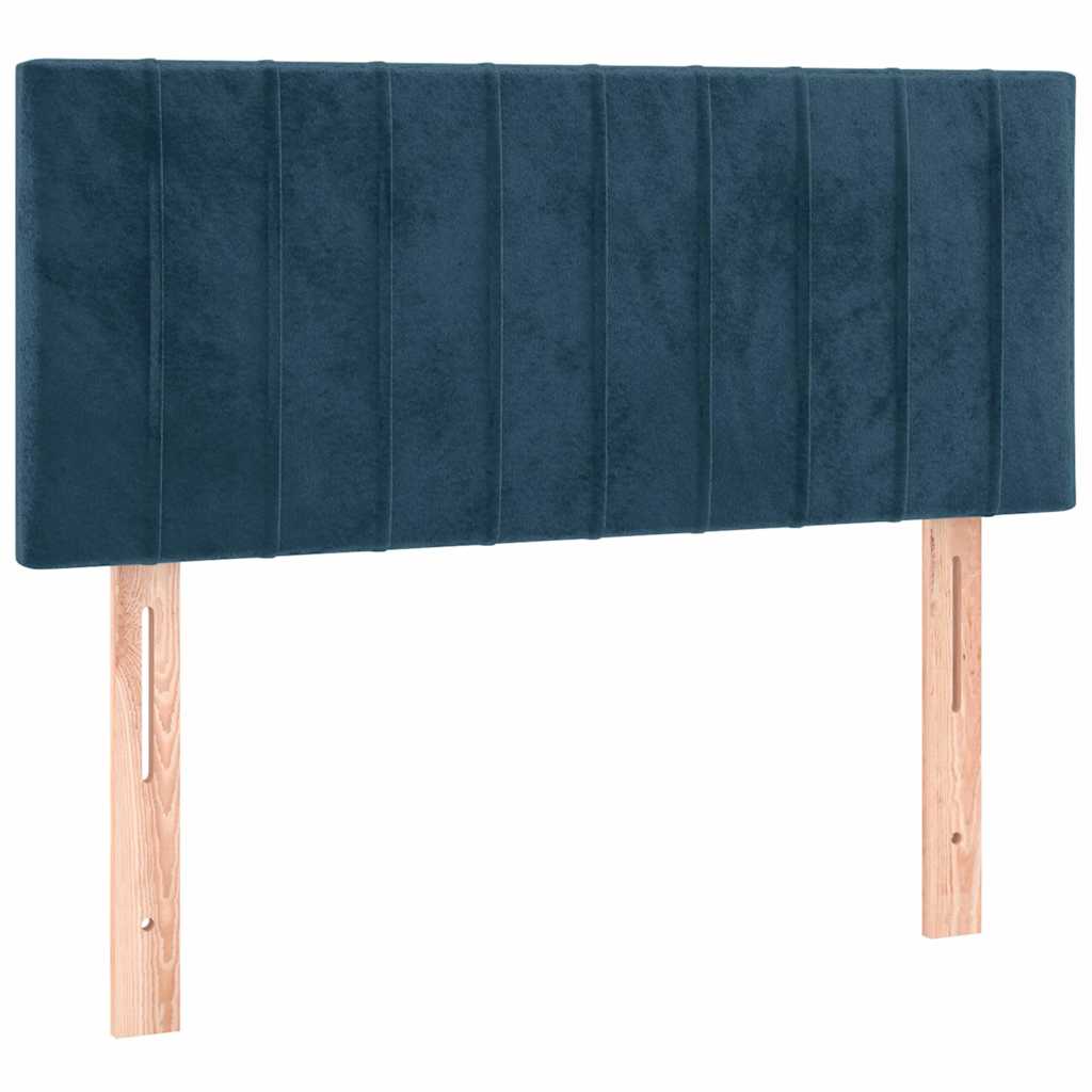 Boxspringbett mit Matratze & LED Dunkelblau 90x190 cm Samt