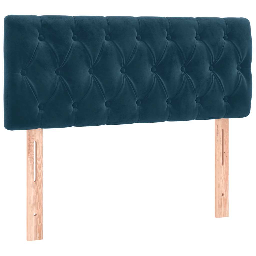 Boxspringbett mit Matratze & LED Dunkelblau 90x200 cm Samt