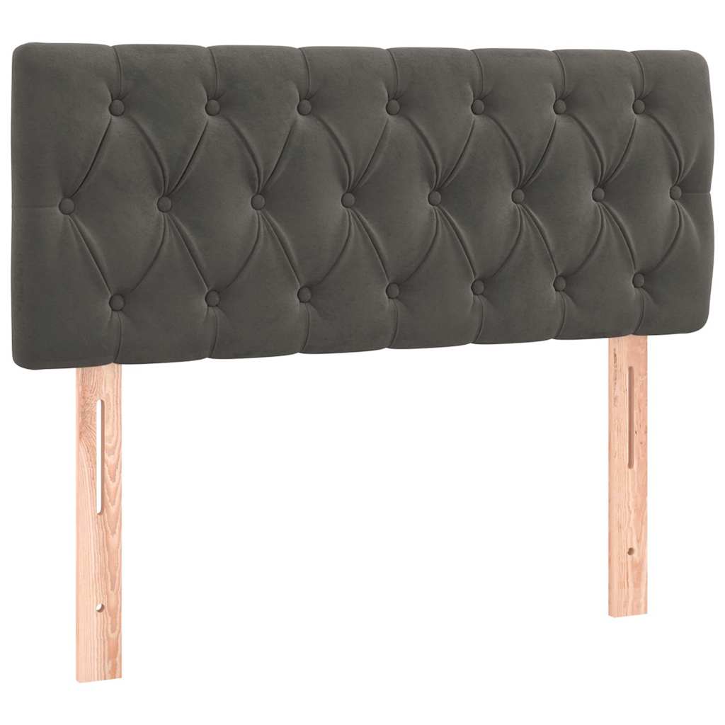 Boxspringbett mit Matratze & LED Dunkelgrau 120x200 cm Samt