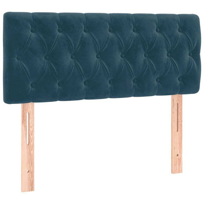 Boxspringbett mit Matratze & LED Dunkelblau 120x200 cm Samt