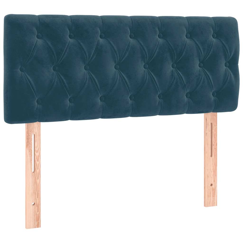 Boxspringbett mit Matratze & LED Dunkelblau 120x200 cm Samt
