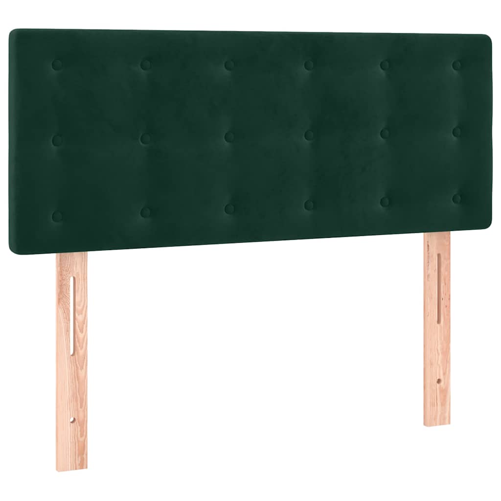 Boxspringbett mit Matratze & LED Dunkelgrün 120x200 cm Samt
