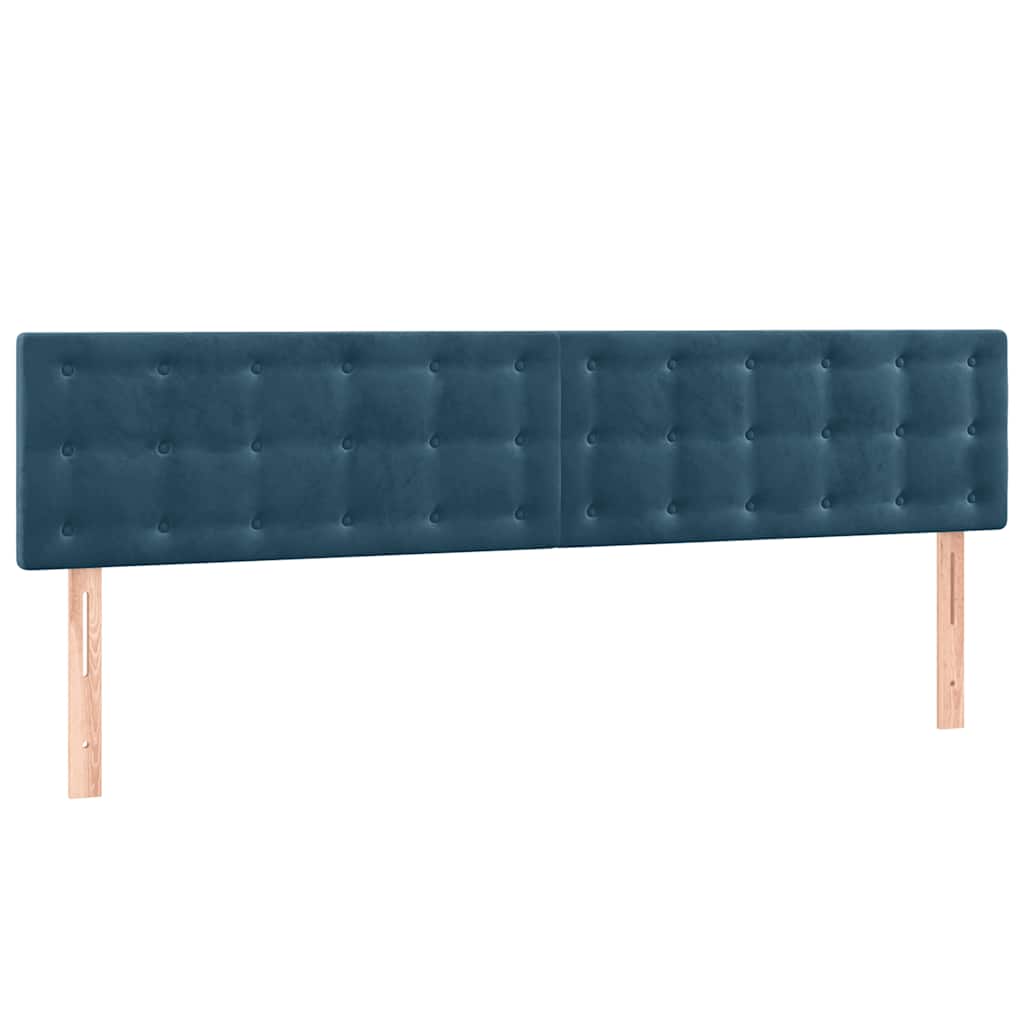 Boxspringbett mit Matratze & LED Dunkelblau 180x200 cm Samt