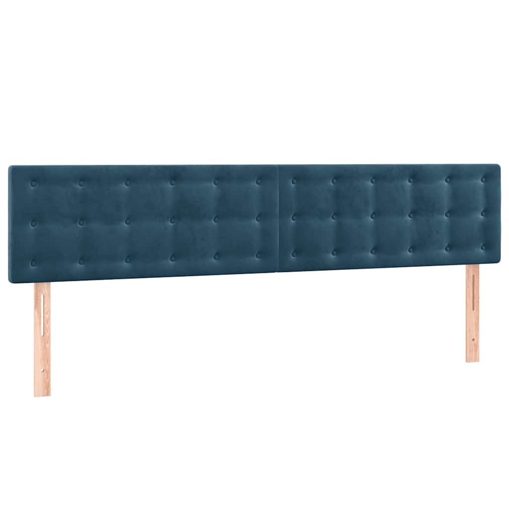 Boxspringbett mit Matratze & LED Dunkelblau 200x200 cm Samt