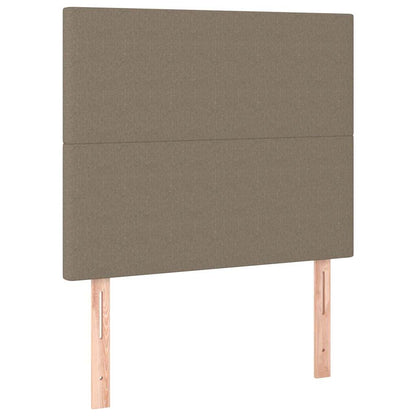 Boxspringbett mit Matratze & LED Taupe 120x200 cm Stoff