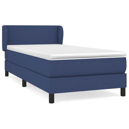 Boxspringbett mit Matratze Blau 90x190 cm Stoff