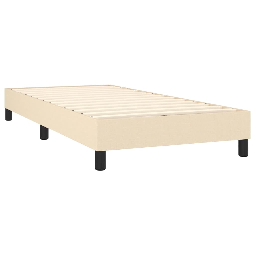 Boxspringbett mit Matratze Creme 90x200 cm Stoff