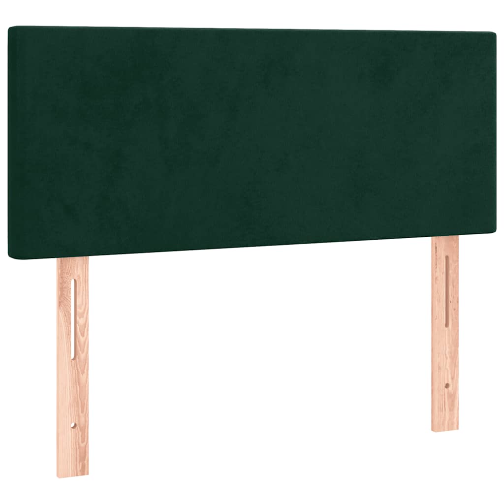 Boxspringbett mit Matratze Dunkelgrün 100x200 cm Samt