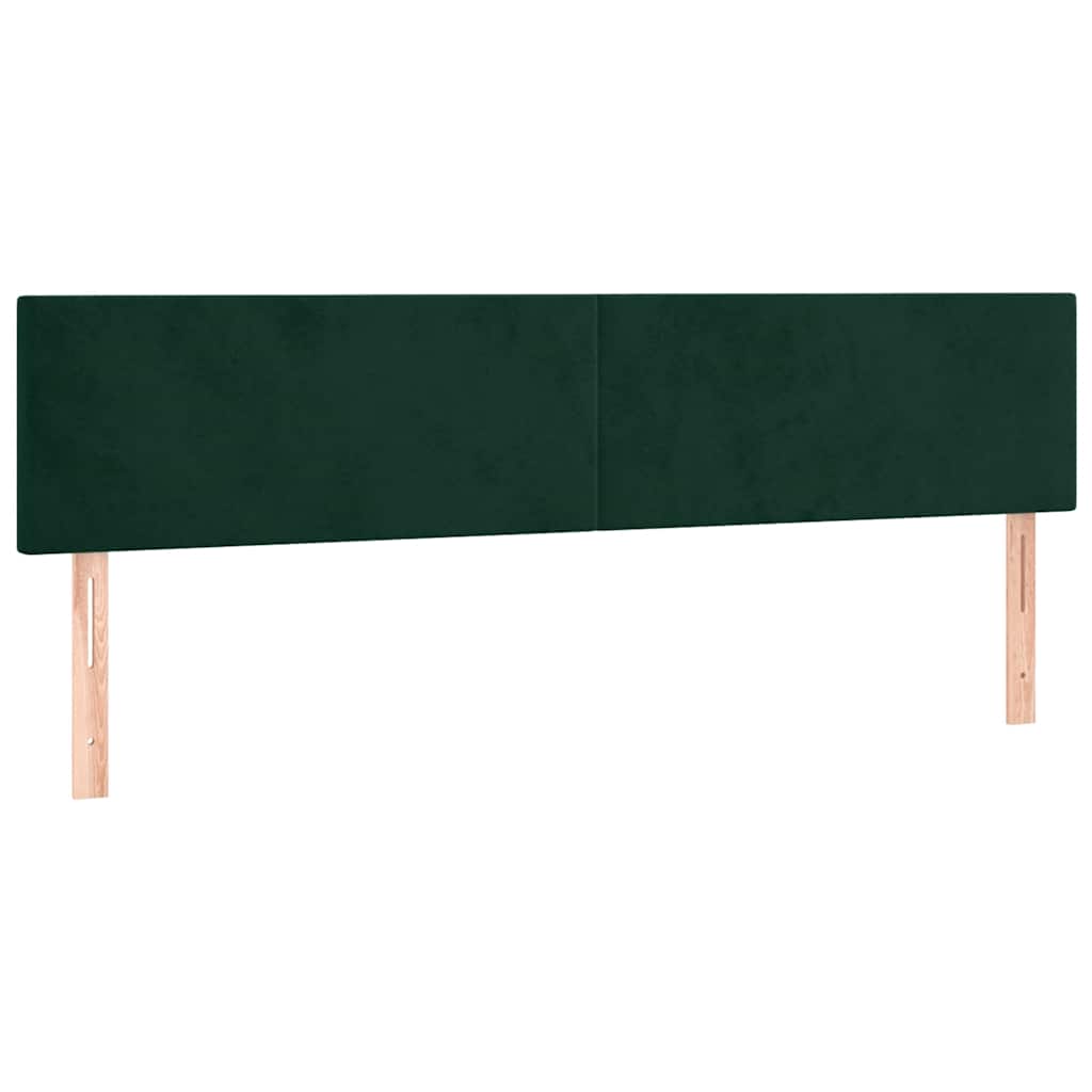 Boxspringbett mit Matratze Dunkelgrün 180x200 cm Samt