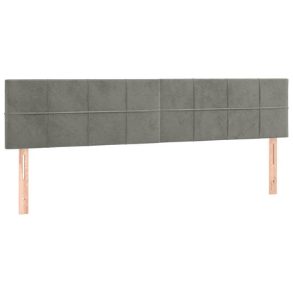 Boxspringbett mit Matratze Hellgrau 180x200 cm Samt