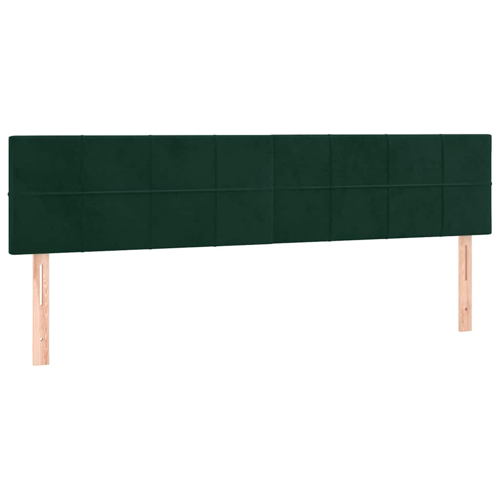 Boxspringbett mit Matratze Dunkelgrün 200x200 cm Samt