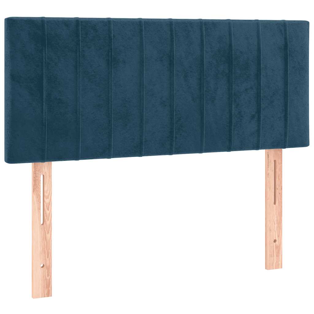 Boxspringbett mit Matratze Dunkelblau 80x200 cm Samt