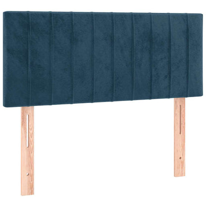 Boxspringbett mit Matratze Dunkelblau 90x200 cm Samt
