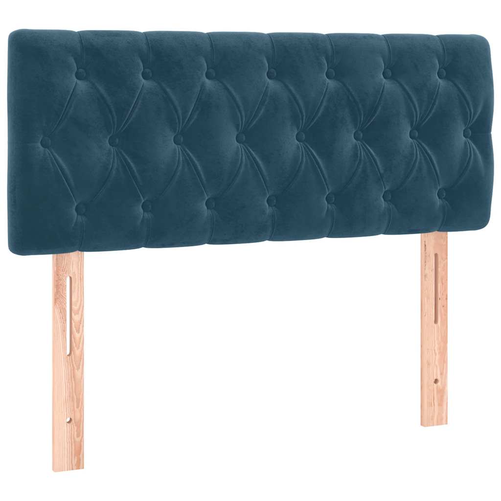 Boxspringbett mit Matratze Dunkelblau 90x190 cm Samt
