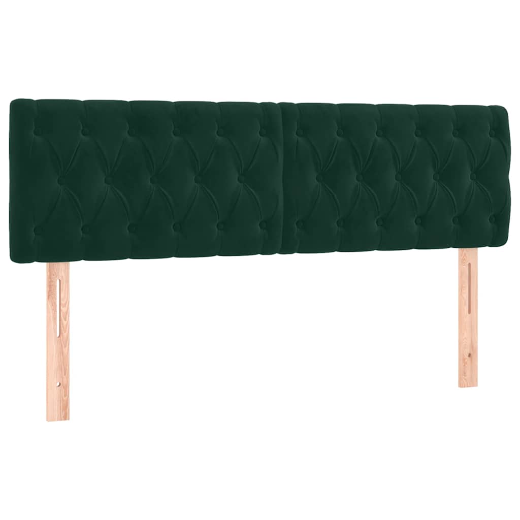 Boxspringbett mit Matratze Dunkelgrün 140x190 cm Samt