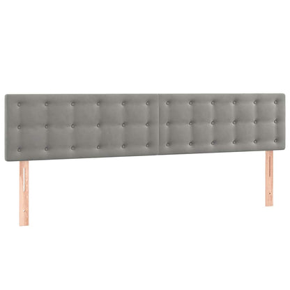 Boxspringbett mit Matratze Hellgrau 160x200 cm Samt