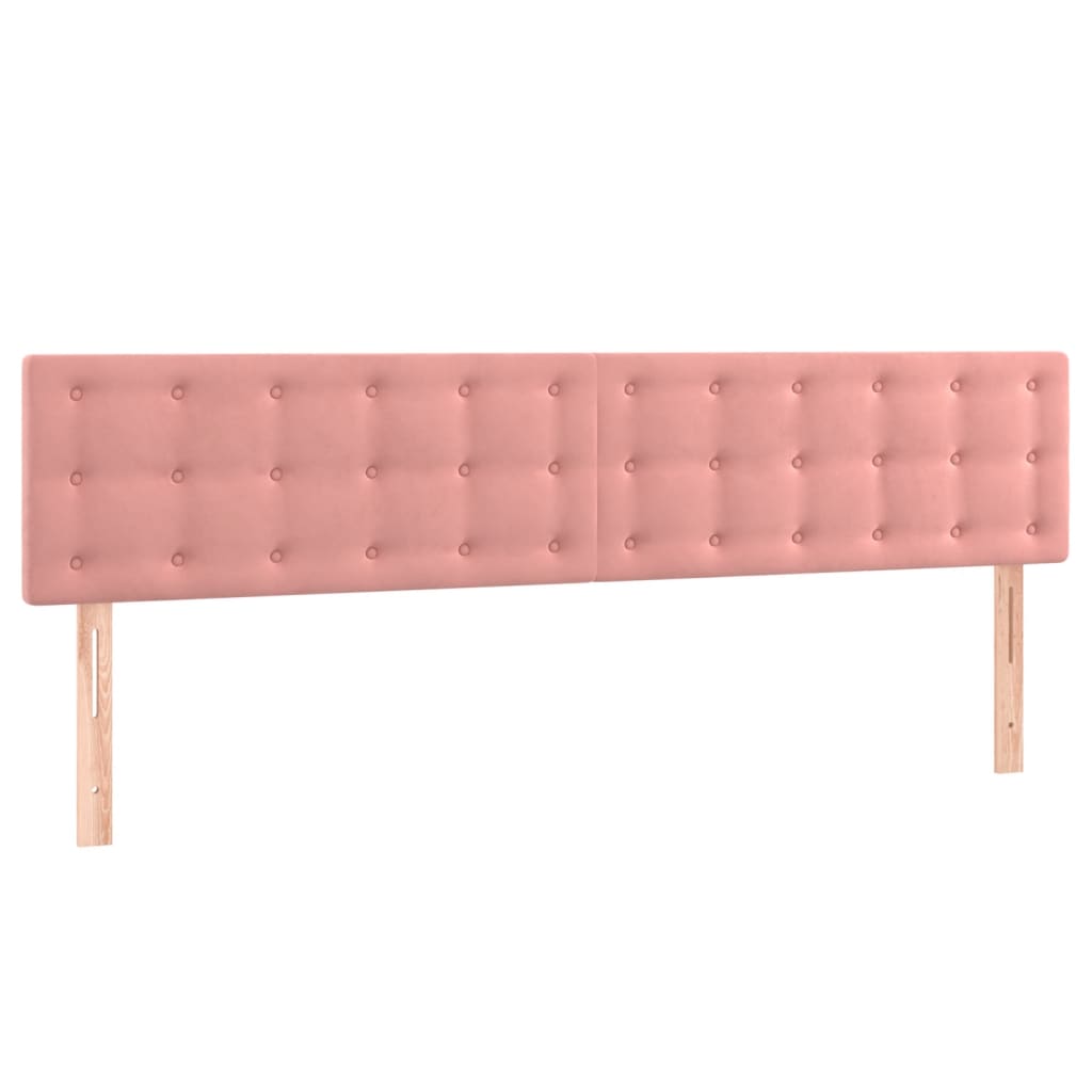 Boxspringbett mit Matratze Rosa 180x200 cm Samt