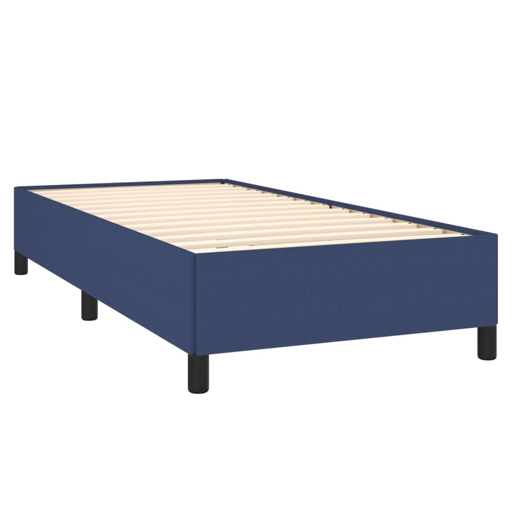 Boxspringbett mit Matratze Blau 80x200 cm Stoff