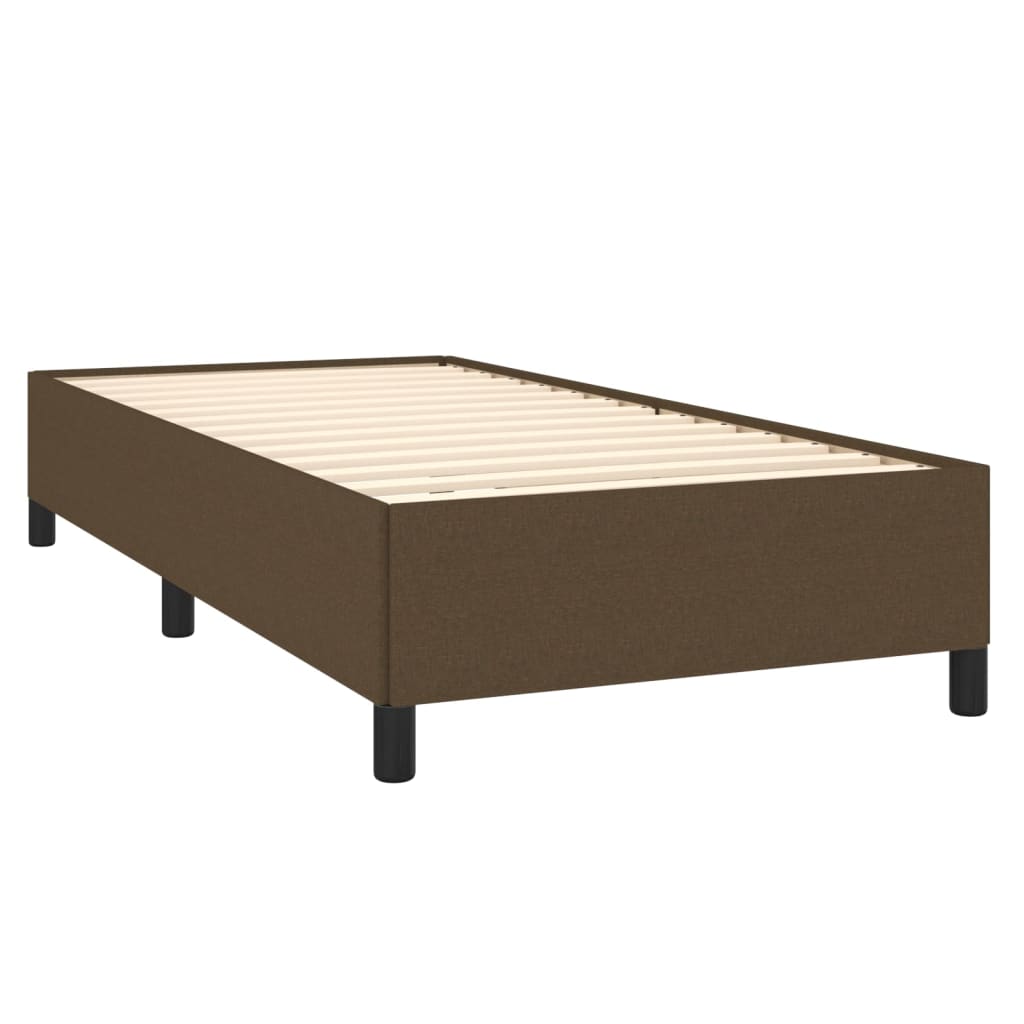 Boxspringbett mit Matratze Dunkelbraun 80x200 cm Stoff