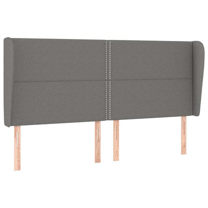 Boxspringbett mit Matratze Dunkelgrau 180x200 cm Stoff