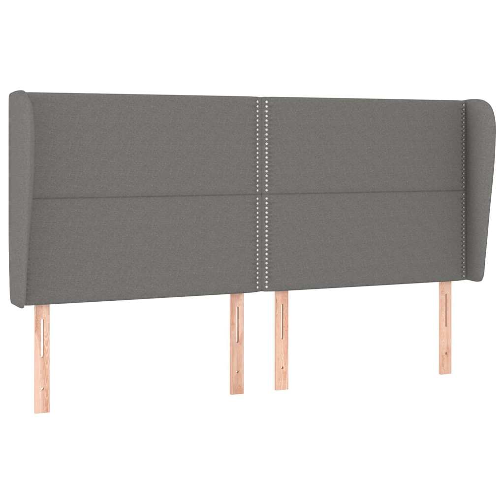 Boxspringbett mit Matratze Dunkelgrau 200x200 cm Stoff