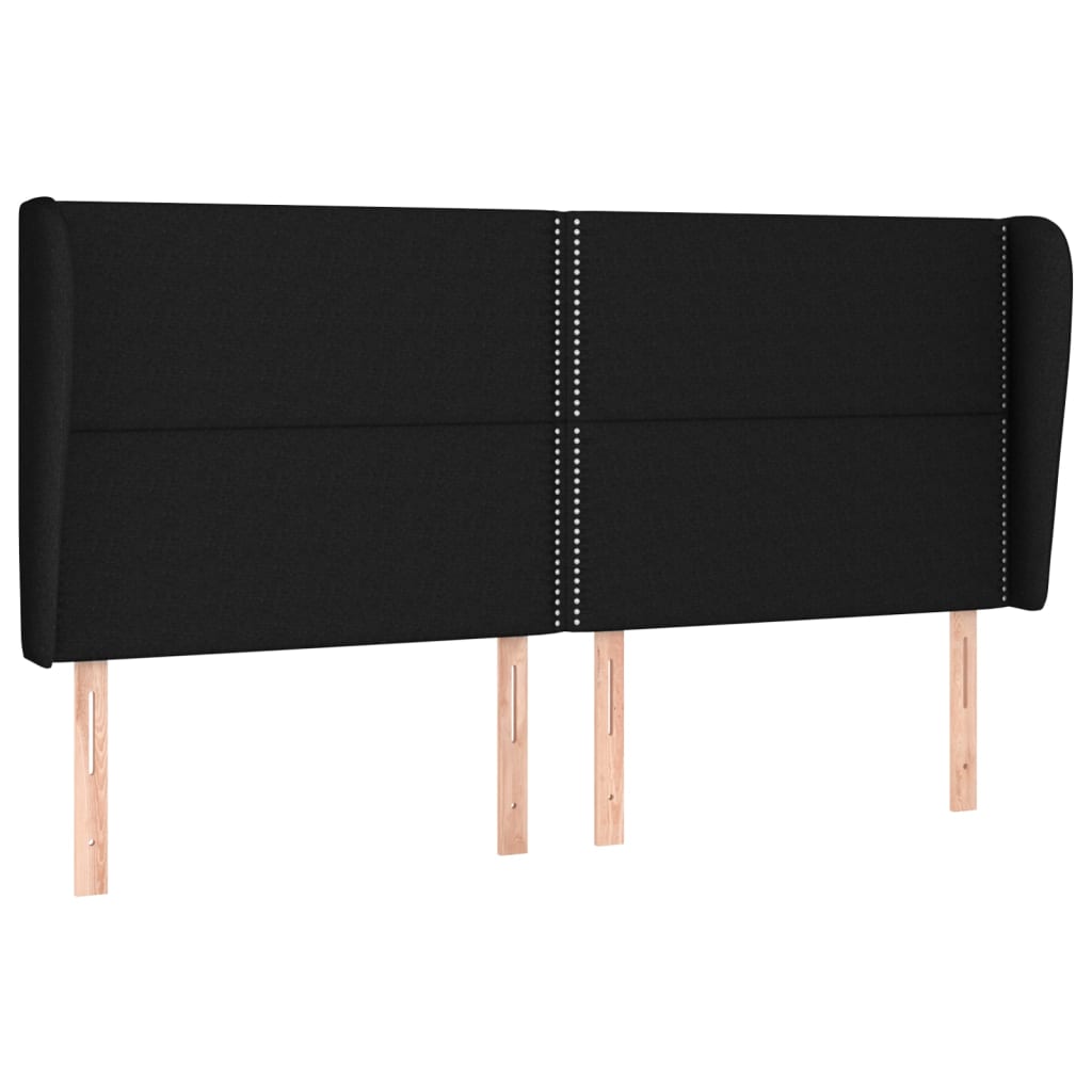 Lit à sommier tapissier avec matelas tissu noir 200x200 cm
