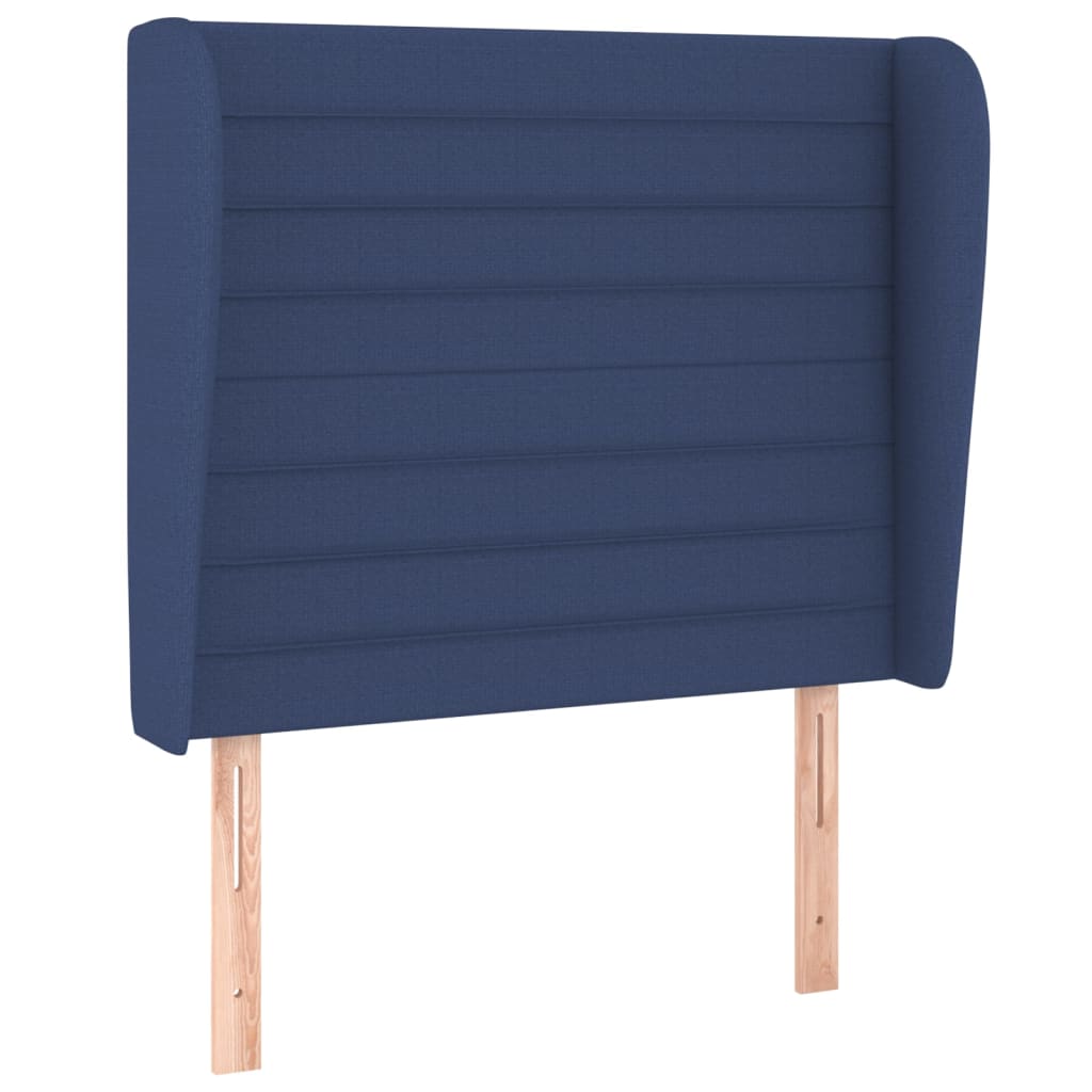 Boxspringbett mit Matratze Blau 90x190 cm Stoff