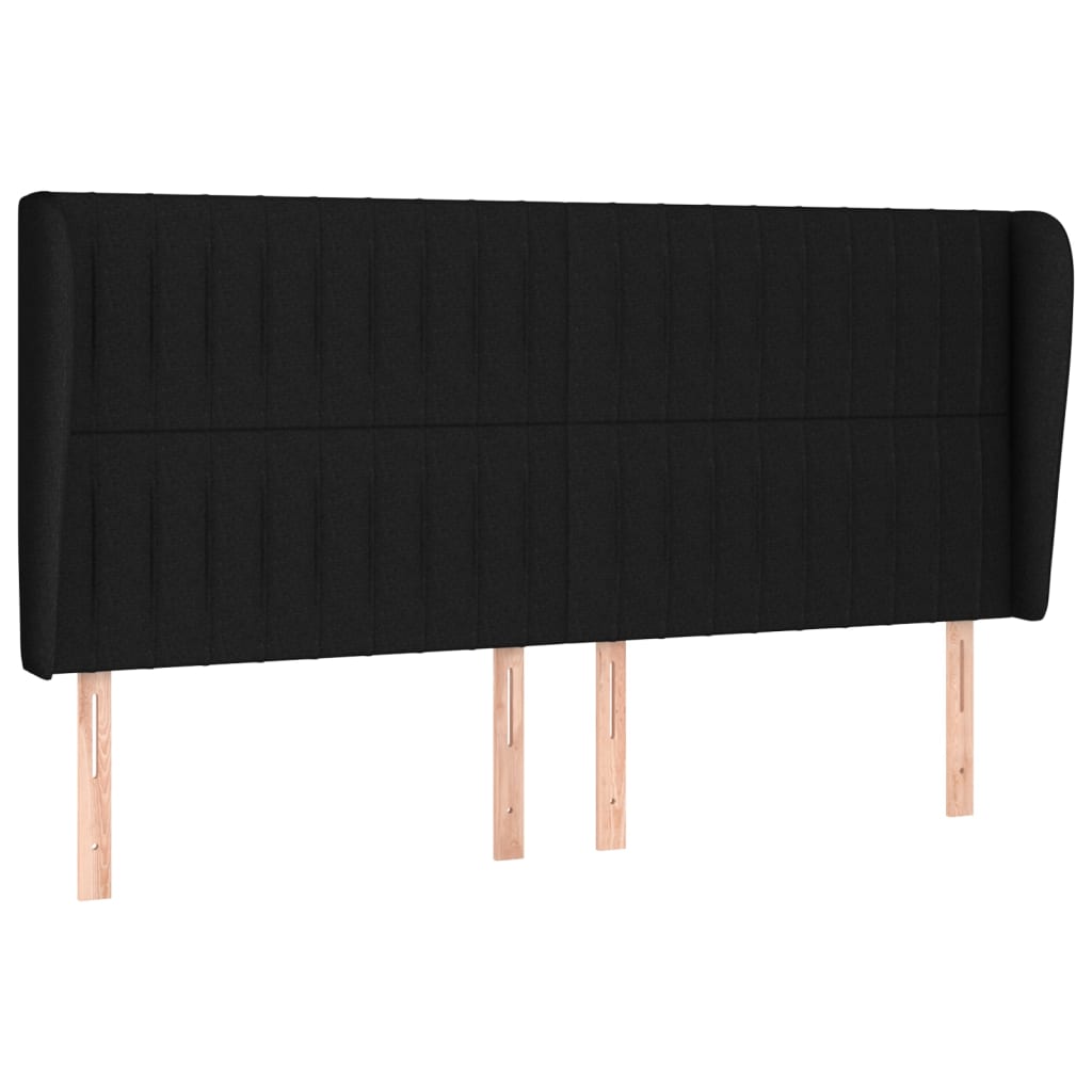 Box spring bed with mattress black 160x200 cm fabric