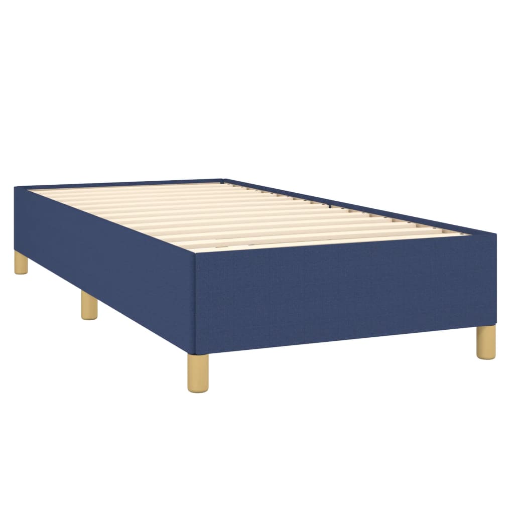 Boxspringbett mit Matratze Blau 90x190 cm Stoff