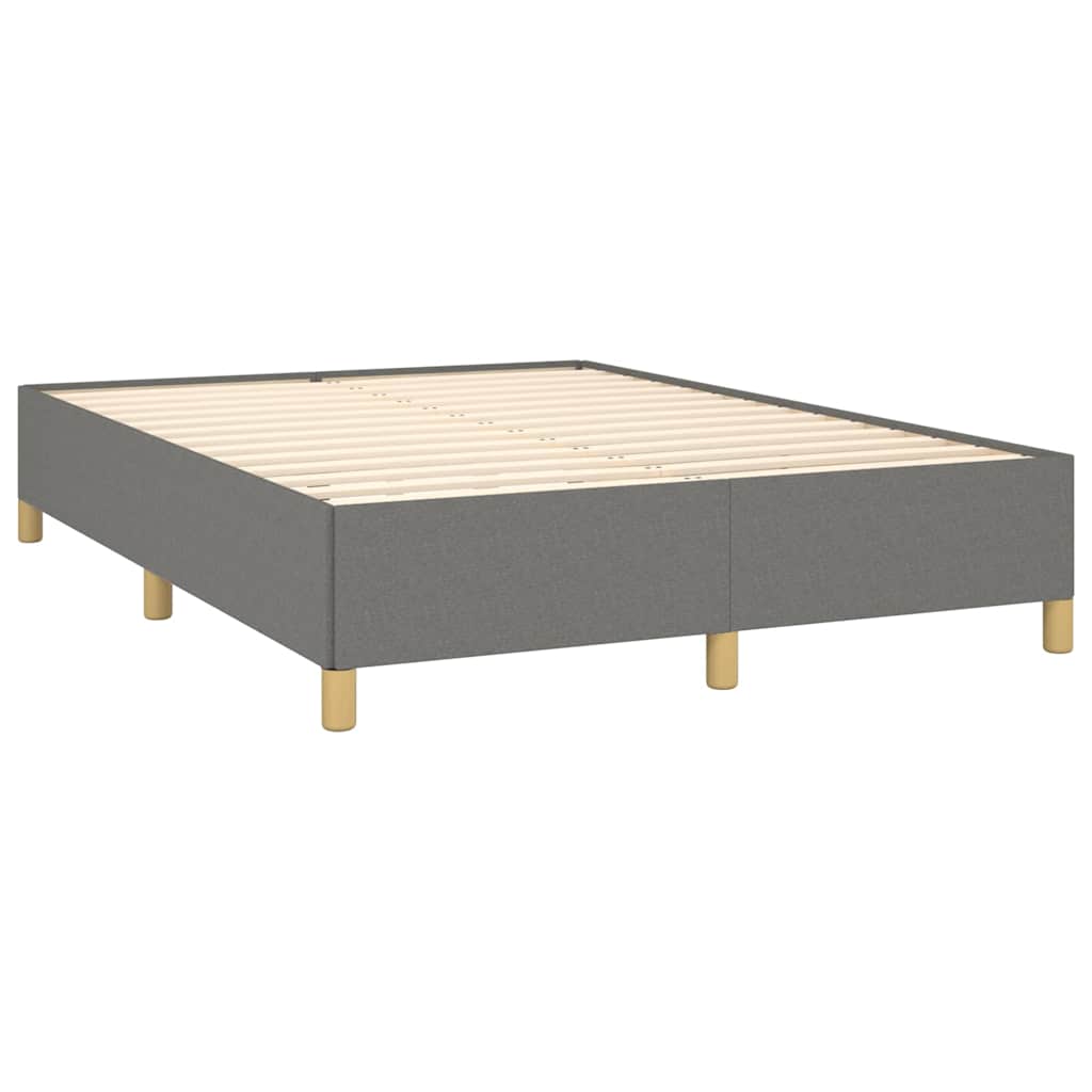 Boxspringbett mit Matratze Dunkelgrau 140x190 cm Stoff