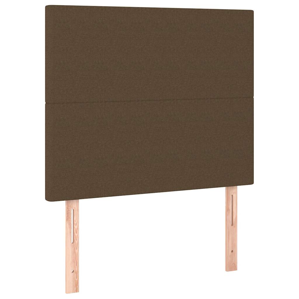 Bettgestell ohne Matratze Dunkelbraun 90x190 cm Stoff