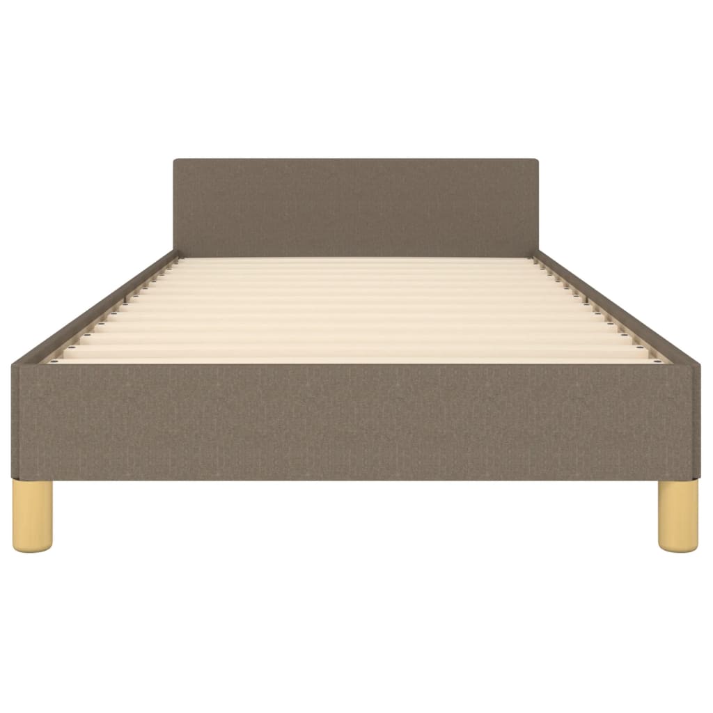 Bettgestell ohne Matratze Taupe 90x190 cm Stoff