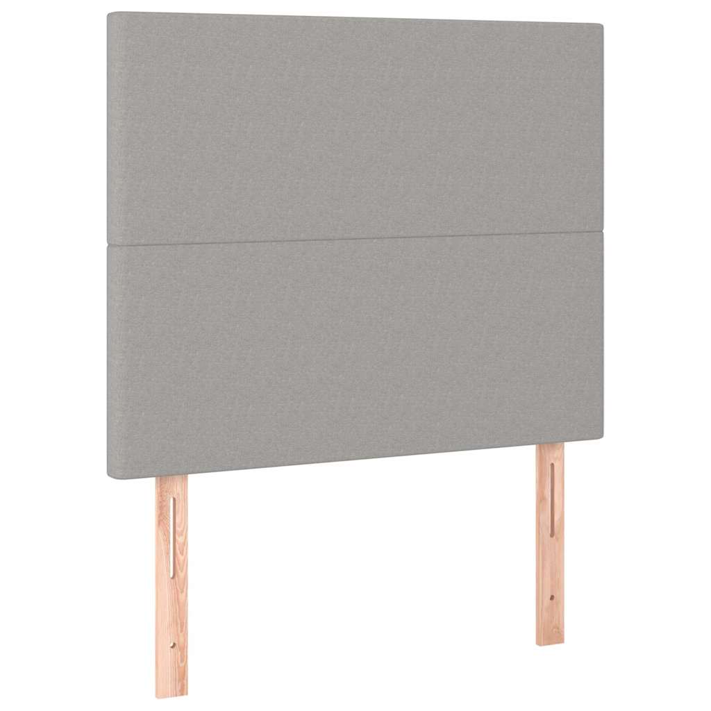 Bettgestell ohne Matratze Hellgrau 90x200 cm Stoff