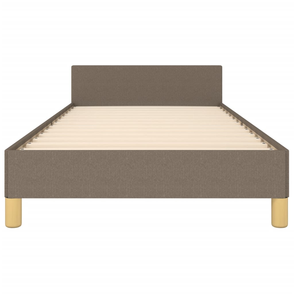 Bettgestell ohne Matratze Taupe 90x200 cm Stoff