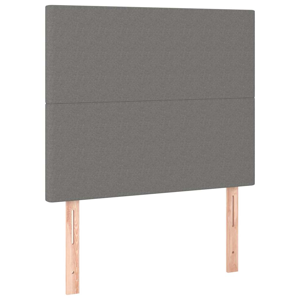 Bettgestell ohne Matratze Dunkelgrau 100x200 cm Stoff