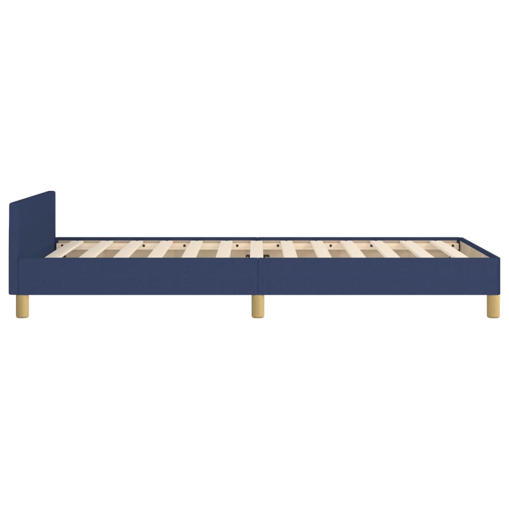 Bettgestell ohne Matratze Blau 100x200 cm Stoff