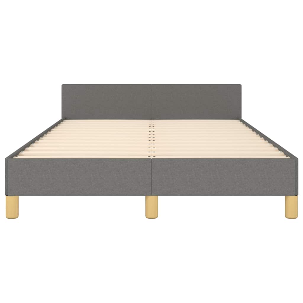 Bettgestell ohne Matratze Dunkelgrau 120x200 cm Stoff