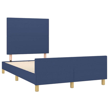 Bettgestell ohne Matratze Blau 120x200 cm Stoff