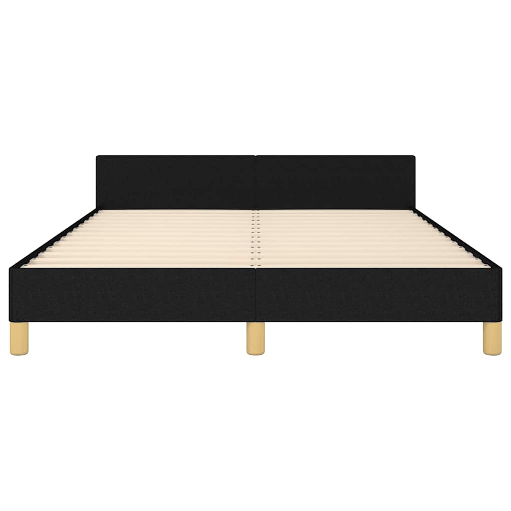Bettgestell ohne Matratze Schwarz 140x190 cm Stoff