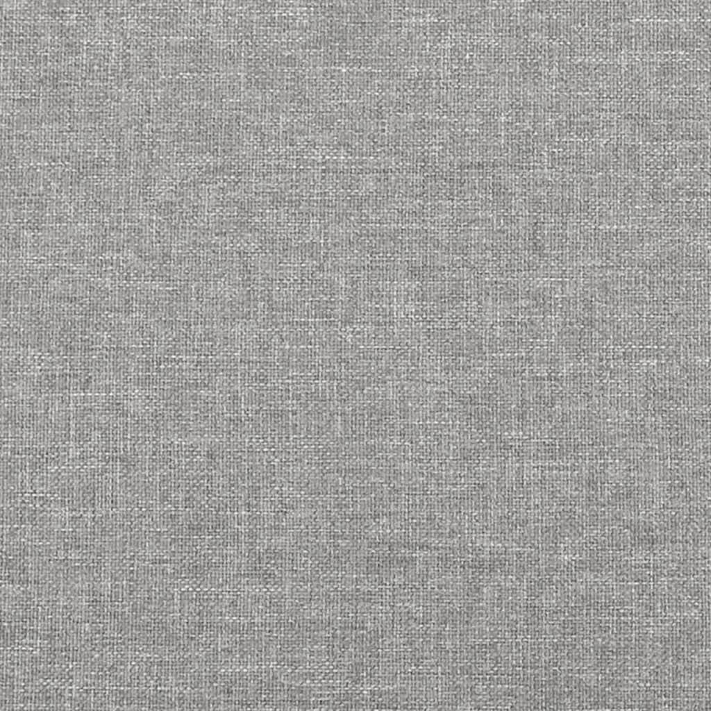 Bettgestell ohne Matratze Hellgrau 200x200 cm Stoff