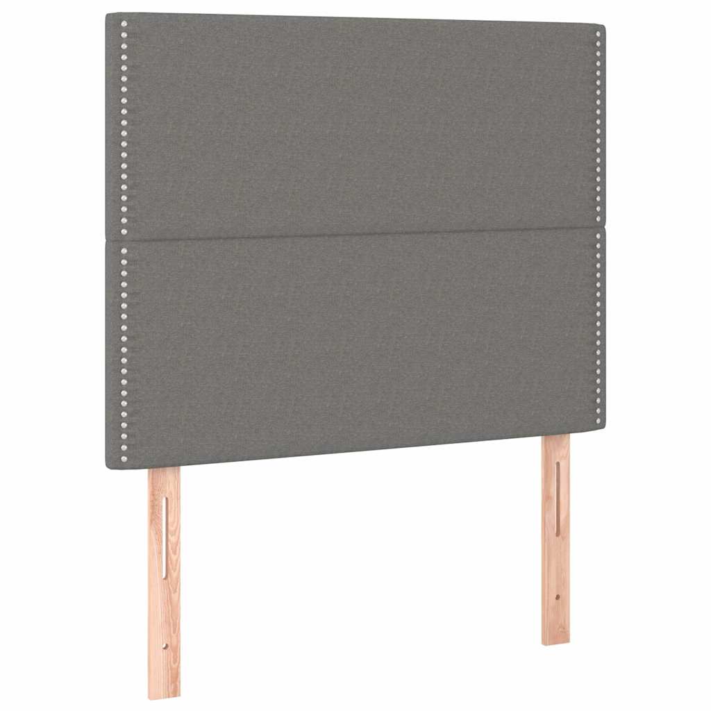 Bettgestell ohne Matratze Dunkelgrau 90x190 cm Stoff
