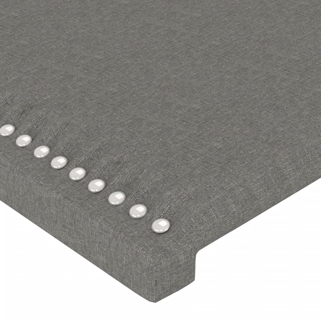Bettgestell ohne Matratze Dunkelgrau 90x190 cm Stoff