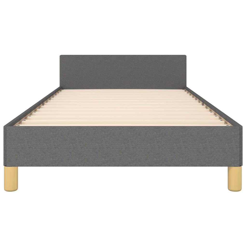 Bettgestell ohne Matratze Dunkelgrau 100x200 cm Stoff